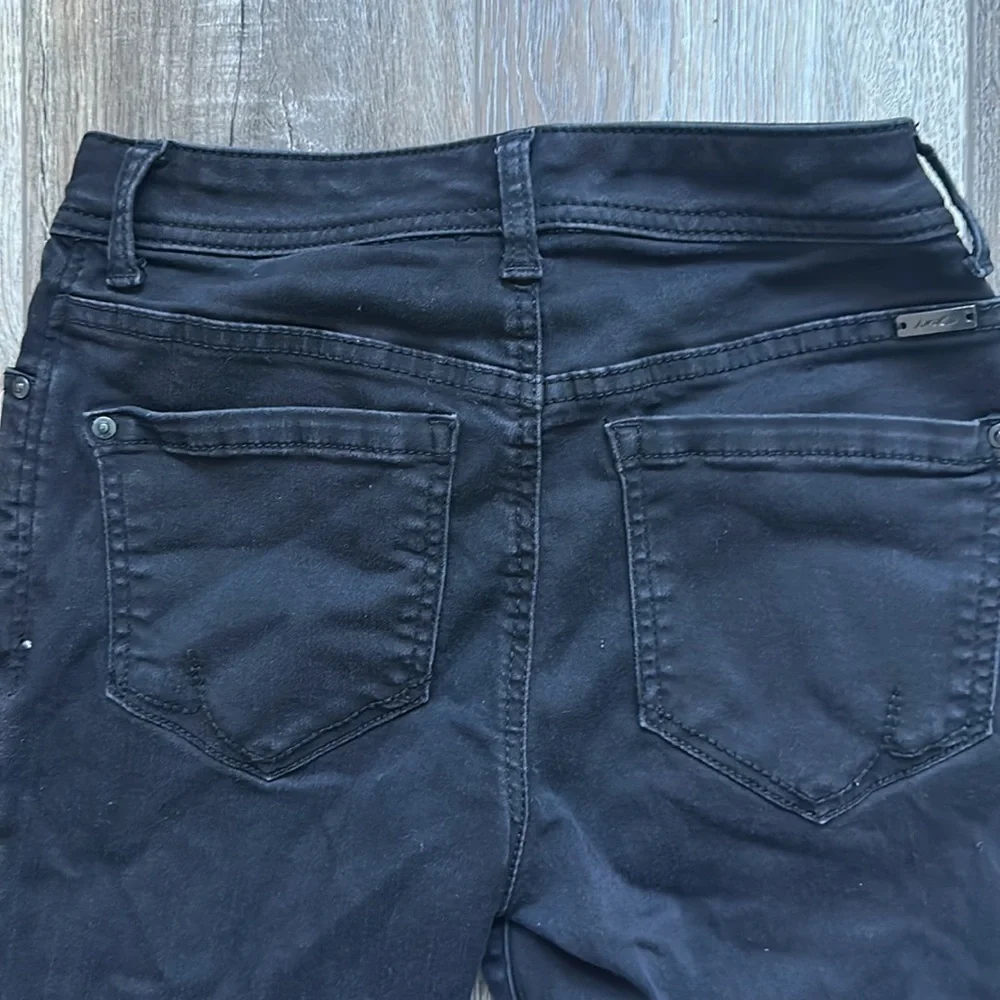 INC jeans skinny jeans size 4 black bikercore fitted